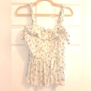 Old Navy Wildflower Smocked Peplum Tank